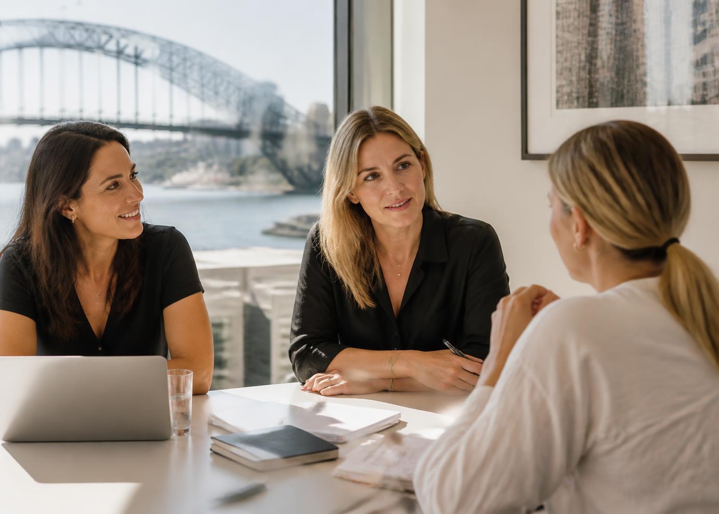 Women founders in conversation at a March event